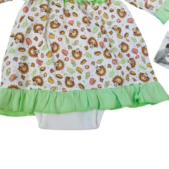 NWT Magnolia Baby 3M Giving Thanks Ruffle Dress - Picture 3 of 6
